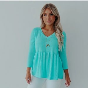Wondering about you top - Hope's Boutique Turquois